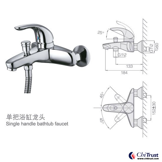 Single handle bathtub faucet CT-FS-13480